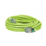 Flexzilla Pro Extension Cord, 12/3 AWG SJTW, 25 ft., Lighted Plug, Indoor/Outdoor, ZillaGreen - FZ512825