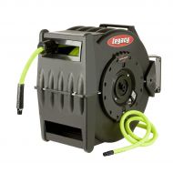 Flexzilla Levelwind Retractable Air Hose Reel, 1/2 in. x 50 ft, Heavy Duty, Lightweight, Hybrid, ZillaGreen - L8335FZ