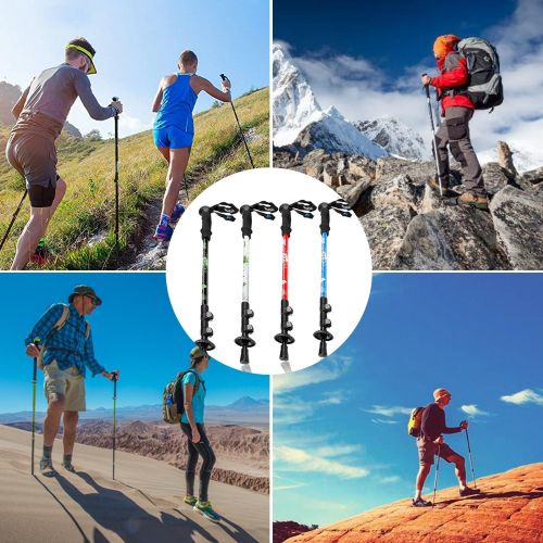  Flexzion Trekking Pole Walking Stick - 1/2 Pcs Set Collapsible Retractable 24-54 Alpenstock Outdoor Sports Hiking Walking Travel Camping Backpacking Ultra Light Aluminum with EVA F