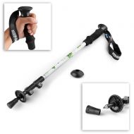 Flexzion Trekking Pole Walking Stick - Collapsible Retractable 24-54 Anti Shock Alpenstock Outdoor Sports Hiking Walking Travel Camping Backpacking Ultra Light Aluminum with EVA Fo