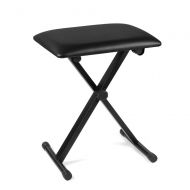 Flexzion Piano Bench - Keyboard Bench Height Adjustable Foldable X-Style Padded Stool Chair Seat Cushion With Anti-Slip Rubber Feet Perfect for Kids, Adult Instrumental Performance