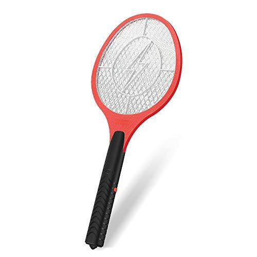  Flexzion Electric Mosquito Zapper Racket 19 Handheld Bug Insect Killer/Fly Control Swatter for Bedroom Patio Bites Yard Boat Camping Car Decks Indoor Outdoor, Assorted Colors