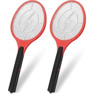 Flexzion Electric Mosquito Zapper Racket 19.5 (2 Pack) Handheld Bug Insect Killer/Fly Control Swatter for Bedroom Patio Bites Yard Boat Camping Car Decks Indoor Outdoor, Colors May