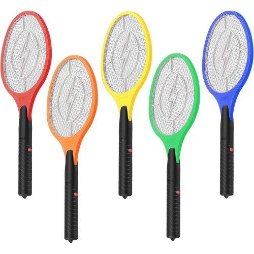  Flexzion Electric Mosquito Zapper Racket 19.5 (2 Pack) Handheld Bug Insect Killer/Fly Control Swatter for Bedroom Patio Bites Yard Boat Camping Car Decks Indoor Outdoor, Colors May