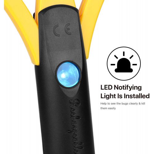  Flexzion Electric Zapper Racket 20 USB Rechargeable, Yellow (2 Pack) for Home Garden Indoor Outdoor