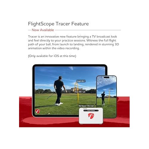  FlightScope Mevo+ Limited Edition GPS Golf Launch Monitor and Simulator with Face Impact | 60 Complete Swing Data Parameters, 17 Ranges, and 12 E6 Connect Courses including Pebble Beach and St Andrews