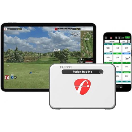  FlightScope Mevo+ Limited Edition GPS Golf Launch Monitor and Simulator with Face Impact | 60 Complete Swing Data Parameters, 17 Ranges, and 12 E6 Connect Courses including Pebble Beach and St Andrews