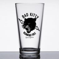 FlintAndAmber Panther Theme Printed Pint Glass Bad Kitty