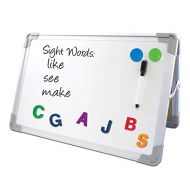 Flipside Products 50001 Magnetic Dry Erase Desktop Easel Set, Includes Pen, 2 Magnets, White