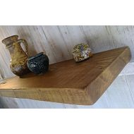 /FloatingWoodShelves Floating Shelves, Wall Shelves, Pine Wood - 9 Deep - Light Oak Natural Wax ...