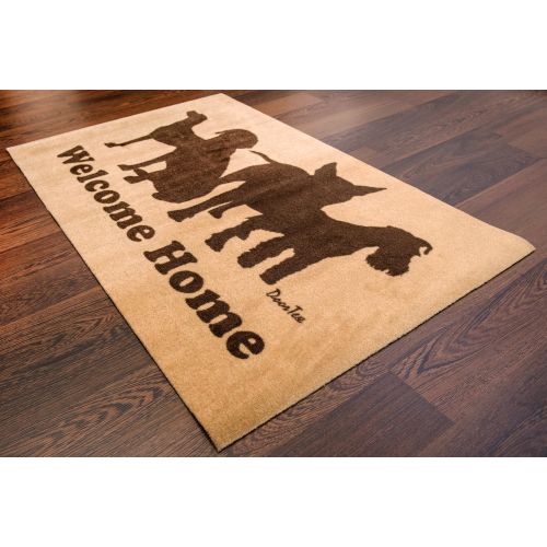  Floortex Doortex, Indoor Entrance Mat, Welcome Mat with Dog Design, Rectangular, 24 x 39 (FR4WD2439BG)