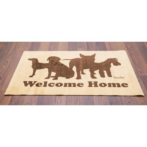  Floortex Doortex, Indoor Entrance Mat, Welcome Mat with Dog Design, Rectangular, 24 x 39 (FR4WD2439BG)