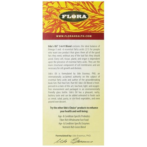  Flora Udos Choice Oil, 3-6-9 Blend, 32 Ounce