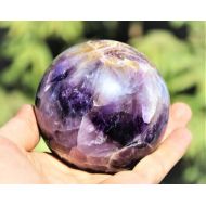 Florarticle Gorgeous 70MM Blue Amethyst Crystal Healing Stone Gemstone Healing Power Aura meditation Energy Hand Made Sphere Ball