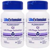 Life Extension FLORASSIST GI with Phage Technology 30 capsules 2 Bottles