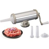 [아마존베스트]Floria Sausage Machine | Sausage Filler | Sausage Press | Sausage Syringe | Aluminium Cylinder | 3 Filling Nozzles | 2.5 Litre Capacity