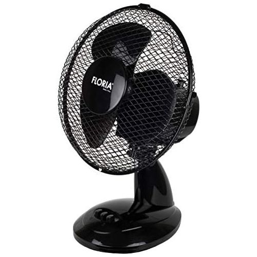  [아마존베스트]Floria Table Fan, Diameter 23 cm, 25 Watt, Fan, Rotation Possible, Oscillating, Quiet Operation, Air Cooler, Wind Machine, Suitable for the Office, Bedroom, Living Room, 23 cm