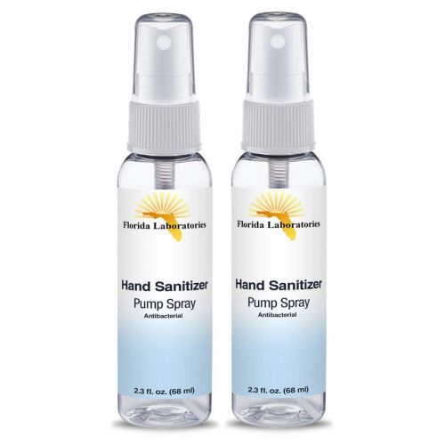  Florida Laboratories Hand Sanitizer Spray Liquid (non-gel) 2.30 oz (Pack of 2) Travel Size Sterilizer ? 72% Alcohol