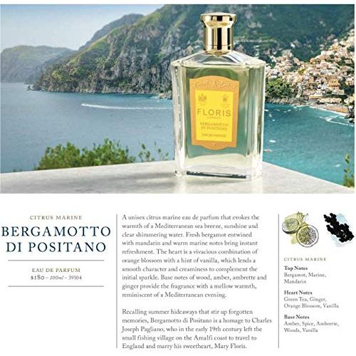  Floris London Bergamotto Di Positano Eau de Parfum Spray, 3.4 Fl Oz