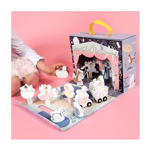  Floss & Rock 43P6363 Enchanted Play Box with Wooden Pieces, 22 x 29 x 10cm