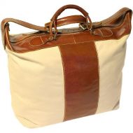 Floto Leather and Canvas Duffle tote bag luggage