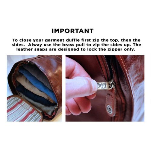  Floto Venezia Convertible Garment Duffle Travel Bag Weekender in Tempesti Leather