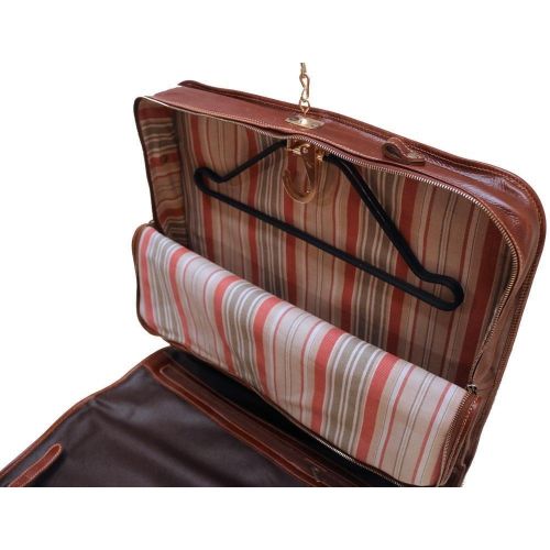  Floto Mens Custom Initials Personalization Venezia Garment Bag in Red