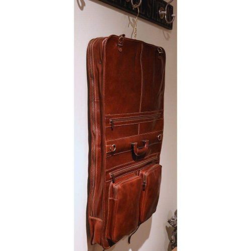  Floto Mens Custom Initials Personalization Venezia Garment Bag in Red