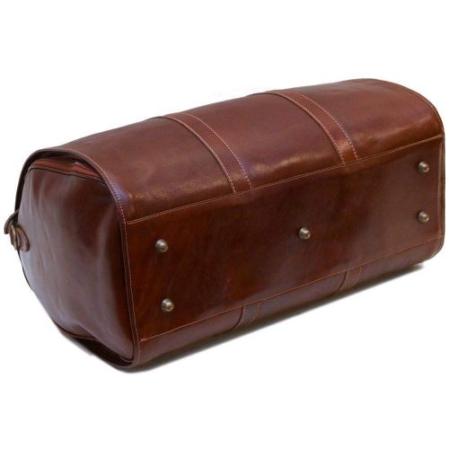  Floto Venezia Garment Duffle Travel Bag Suitcase in Brown Full Grain Leather