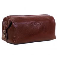 Floto Collection Dopp Kit in Brown Italian Calfskin Leather
