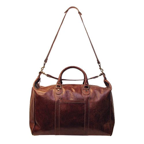  Floto Chianti Italian Calfskin Leather Duffle Bag, Vecchio Brown, One Size