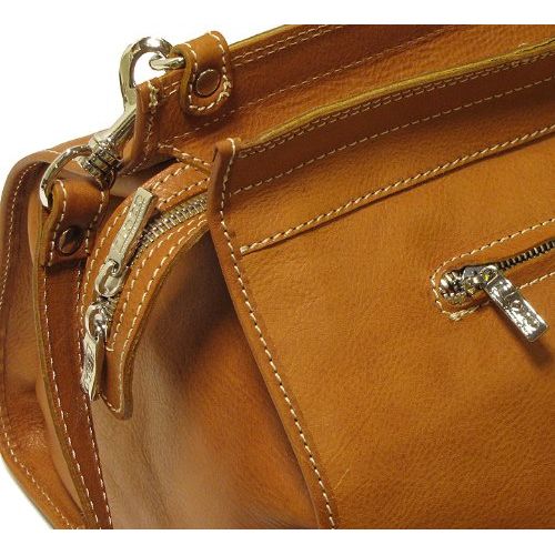  Floto Luggage Parma Edition Leather Travel Bag, Tan, Large