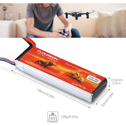  [아마존 핫딜]  [아마존핫딜]Floureon FLOUREON 3S 11.1V 5000mAh 55C Lipo Battery Pack with Deans T Plug for RC Helicopter RC Airplane RC Hobby (2200mAh)