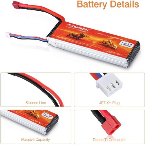  [아마존 핫딜]  [아마존핫딜]Floureon FLOUREON 3S 11.1V 5000mAh 55C Lipo Battery Pack with Deans T Plug for RC Helicopter RC Airplane RC Hobby (2200mAh)