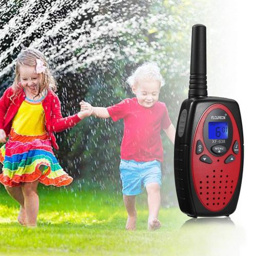  [아마존베스트]Floureon FLOUREON 4 Packs Walkie Talkies Two Way Radios 22 Channel 3000M (MAX 5000M Open Field) UHF Long Range Handheld Talkies Talky (Red)