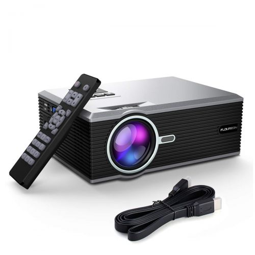  Floureon Projector, FLOUREON Video Projector LCD LED Portable Mini Projector Multimedia Home Theater Support 1080P with HDMIVGAUSBSD CardAV Input for Video Game Outdoor Movie Cinema-Sil