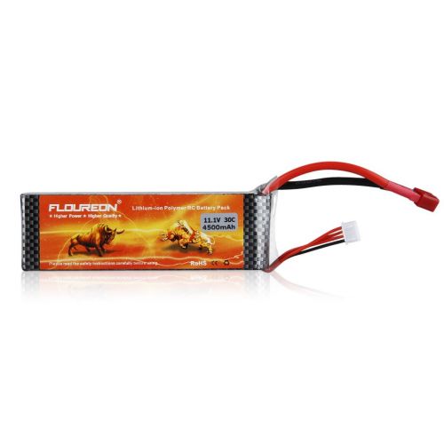  Floureon FLOUREON 2Packs 3S 11.1V 4500mAh 30C LiPo Battery Pack with T Plug for RC Evader BX Car, RC Truck, RC Truggy RC Airplane UAV Drone FPV (2_Packs)