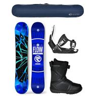 Flow 2019 Burst Mens Complete Snowboard Package Bindings+BOA Boots+Bag - 4 YR Warranty -148cm