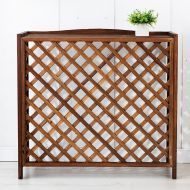 Flower Stands WSSF- Free Standing Wooden Flower Rack Anti-Corrosion Carbonized Gardening Workstation Plant Flower Pot Shelf Outside Air Conditioner Cover Radiator Cover Display Stand,853575cm