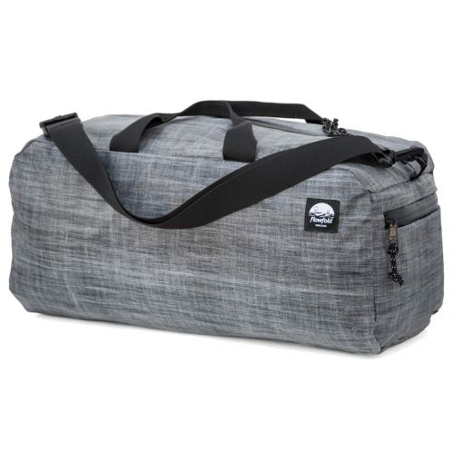  Flowfold 24L Packable Duffle Bag - Ultra Lightweight & Water Resistant - Weekend Overnight Bag - TSA Compliant Carry-On - Vegan - Made in USA- Navy/White/Orange