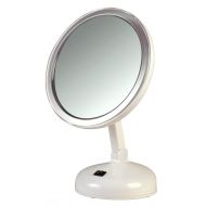 Floxite 10X Magnifying LED Lighted Vanity Mirror with 2 Light Settings