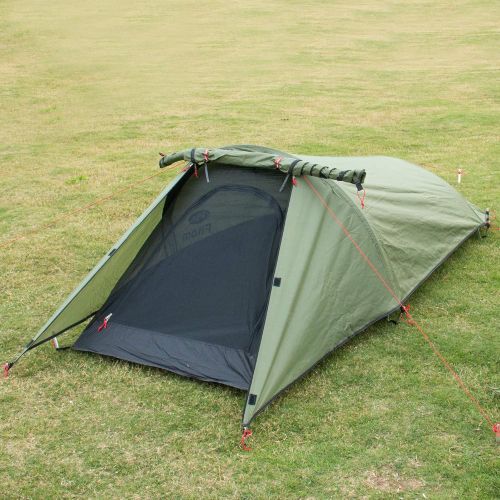  Fltom Single Person Camping Tent, One Person Lightweight Bivy Tent with Net Mesh for Hiking Mountaineering Backpacking Travel