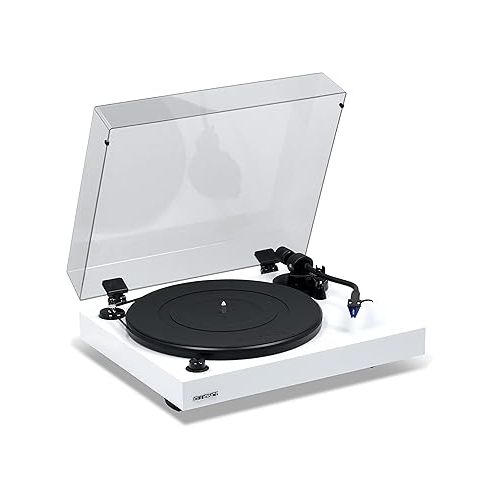 Fluance Reference RT84 High Fidelity Vinyl Turntable (White), PA10 Phono Preamp, Ai41 Powered 5