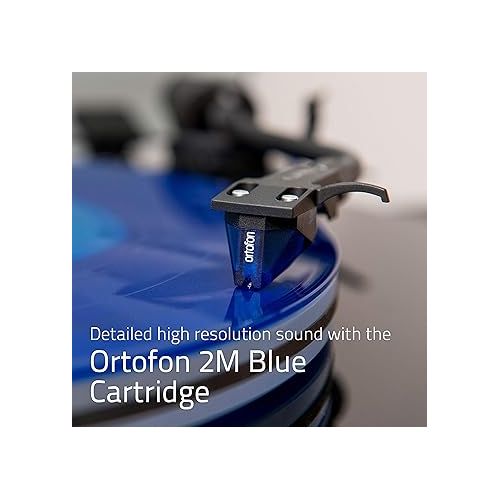  Fluance RT85 Reference High Fidelity Vinyl Turntable Record Player with Ortofon 2M Blue Cartridge, Acrylic Platter, Record Weight, 3 in 1 Stylus and Record Cleaning Vinyl Accessory Kit