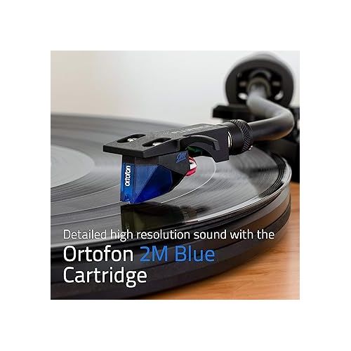  Fluance RT84 Reference High Fidelity Vinyl Turntable Record Player with Ortofon 2M Blue Cartridge, Speed Control Motor, High Mass MDF Wood Plinth, Vibration Isolation Feet - Bamboo