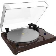 Fluance RT85 Turntable with Ortofon Cartridge, Acrylic Platter, Speed Control, and Vibration Isolation - Walnut