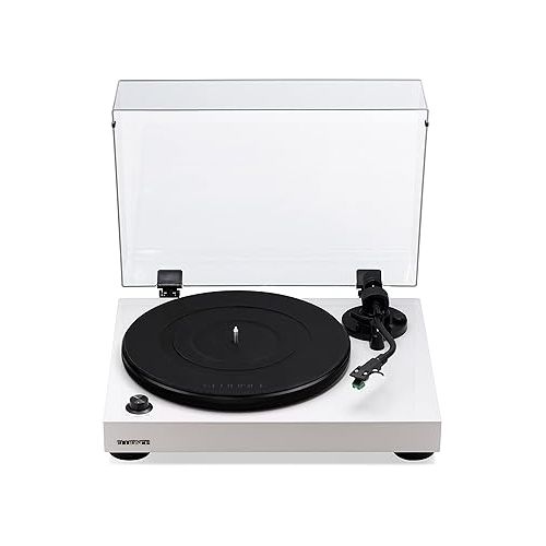  Fluance RT81 Turntable with AT95E Cartridge, Belt Drive, Built-in Preamp, Adjustable Counterweight - Piano White