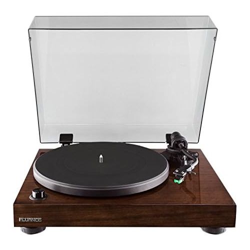  [아마존베스트]Fluance Elite High Fidelity Vinyl Turntable Record Player with Audio Technica AT95E Cartridge, Belt Drive, Built-in Preamp, Adjustable Counterweight, Solid Wood Plinth - Walnut (RT