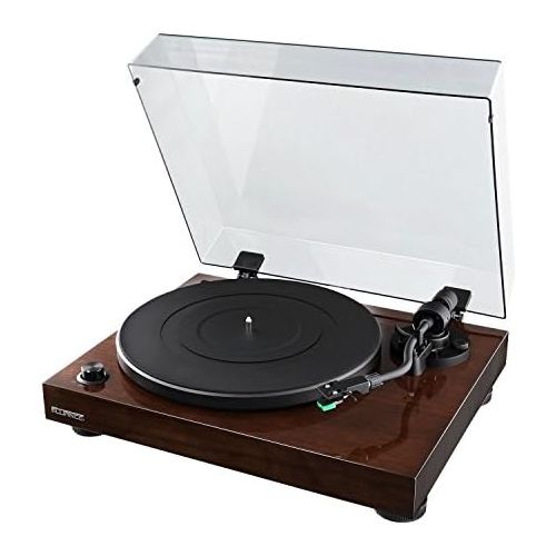  [아마존베스트]Fluance Elite High Fidelity Vinyl Turntable Record Player with Audio Technica AT95E Cartridge, Belt Drive, Built-in Preamp, Adjustable Counterweight, Solid Wood Plinth - Walnut (RT