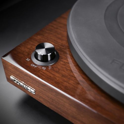  [아마존베스트]Fluance Elite High Fidelity Vinyl Turntable Record Player with Audio Technica AT95E Cartridge, Belt Drive, Built-in Preamp, Adjustable Counterweight, Solid Wood Plinth - Walnut (RT